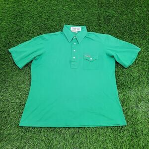 Vintage 80s Kings-Road Polo Shirt Large 21x26 Green